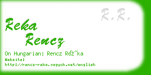 reka rencz business card